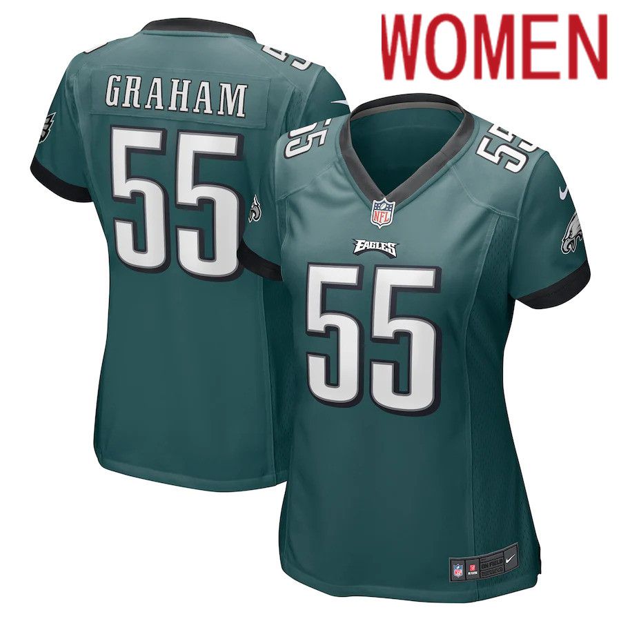 Women Philadelphia Eagles #55 Brandon Graham Nike Midnight Green Game NFL Jersey